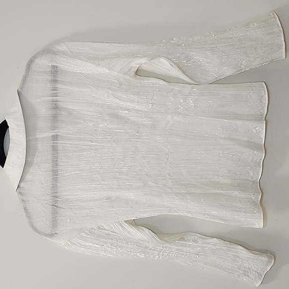 Zara Wrinkle Satin Effect Blouse Top Size Small - Picture 10 of 16